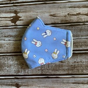 Bunny fabric face mask.